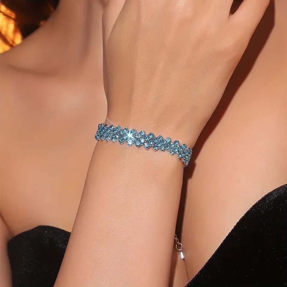 Silver plated Elegant Blue Bracelet for Women